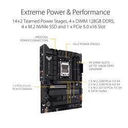 Carte mère de jeu ASUS TUF GAMING X670E-PLUS WIFI 6E Socket AM5 (LGA 1(Open Box)