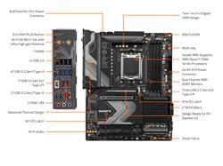 Carte mère GIGABYTE X670 GAMING X AX V2 AM5 LGA 1718 AMD X670 ATX(Open Box)