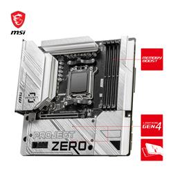 MSI B650M PROJECT ZERO, AMD mATX AM5, prend en charge le processeur de