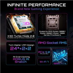 GIGABYTE X870E AORUS XTREME X3D AI TOP AMD AM5 LGA 1718 Motherboard