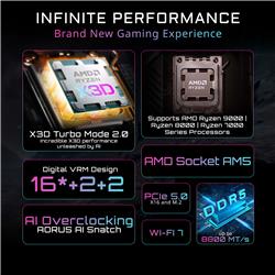 GIGABYTE X870 AORUS ELITE X3D AMD AM5 ATX Carte mère