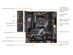 GIGABYTE B550M AORUS ELITE AX AMD AM4 Micro ATX Carte mère