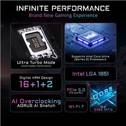 GIGABYTE Z890 EAGLE WIFI7 PLUS Intel LGA 1851 ATXMotherboard