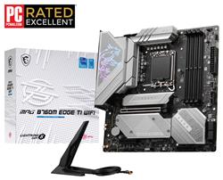 MSI MPG B760M EDGE TI WIFI LGA 1700 Intel B760 SATA 6Gb/s DDR5 Micro ATX Motherboard 14th/ 13th/ 12th Gen Processors PCI-E x16 slot 3x M.2 2.5Gbps LAN Wi-Fi 6E Supports Bluetooth