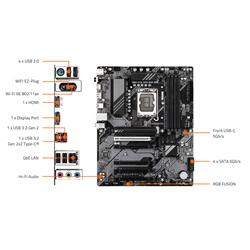 GIGABYTE B760 DS3H WF6E GEN5 Intel LGA 1700 ATXMotherboard