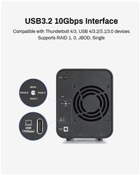 TerraMaster D2-320 2-Bay Storage Enclosure DAS(Diskless)