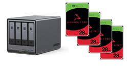 UGREEN DXP4800 Plus 4-Bay NAS (Diskless) + 4x Seagate IronWolf Pro 28TB 512MB Cache Internal Desktop HDD SATA