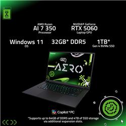 Gigabyte AERO X16 16 po Ryzen AI 7 350  RTX 5060 32GB 1To Win11H(Open Box)