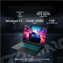Gigabyte A16 16 po Intel i7-13620H RTX 5070 32GB 1To Win11H(Open Box)