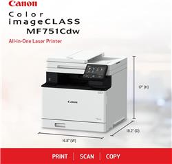 CANON imageCLASS MF751CDW 3-in-1 Wireless Color Laser Printer