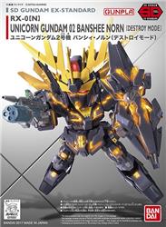 BANDAI SD Gundam EX-Standard #15 Unicorn Gundam 02 Banshee Norn (Destroy Mode) "Gundam UC" Kit de modélisation