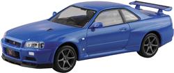 Aoshima 1/32 SNAP KIT #11-A Nissan R34 Skyline GT-R (Bayside Blue)