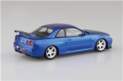 Aoshima 1/32 SNAP KIT Nissan R34 Skyline GT-R Custom Wheel (Blue)