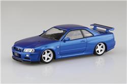 Aoshima 1/32 SNAP KIT Nissan R34 Skyline GT-R Custom Wheel (Blue)