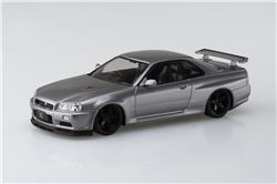 Aoshima SNAP KIT Nissan R34 Skyline GT-R Custom Wheel Athlete Silver