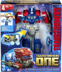 Hasbro Transformers One Movie Power Flip Optimus Prime (Orion Pax) Converting Action Figure, 4 Modes, 10-inch Interactive Elect