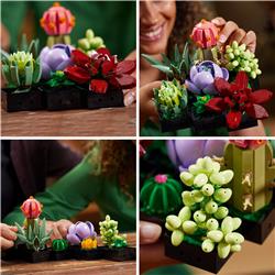 LEGO Icons Ensemble de plantes succulentes et de fleurs pour adultes,