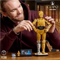 Figurine de droïde à construire LEGO Star Wars C-3PO 75398