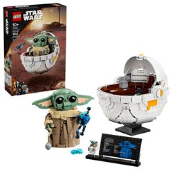 LEGO Star Wars : Le Mandalorien Grogu et son landau à répulseurs, Figu