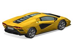 Aoshima 1/32 SNAP KIT #19-C Lamborghini Countach LPI 800-4(Yellow)