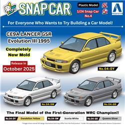 Aoshima SNAP KIT Nissan CE9A LANCER GSR Evolution Ⅲ 1995 Scotia White