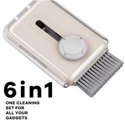 YUNZII 6in1 Multi-Function Clean Brush - Beige