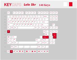 LeleLab SupSup-SuperX White Keycaps Set