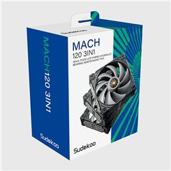 Sudokoo MACH120 120mm Regular Case Fan 3-Pack Black