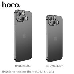 HOCO Film de lentille en métal 3D Eagle eye pour iPhone 13 mini, noir