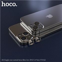 HOCO Film de lentille en métal 3D Eagle eye pour iPhone 13 mini, noir