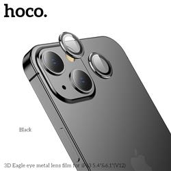 HOCO Film de lentille en métal 3D Eagle eye pour iPhone 13 mini, noir