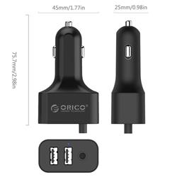 ORICO - 52W Chargeur pour la voiture à 5 ports avec rallonge