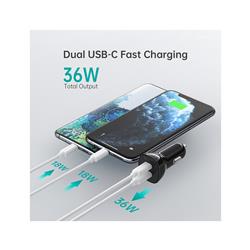 Choetech 36 W - Chargeur de voiture double USB-C PD(Open Box)