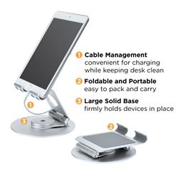 iCAN PHS07-4 Folding Tablet Stand Support 4"-13" Smartphone Tablet