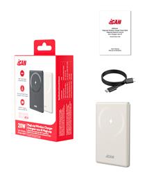 5000mAh PD 20W USB-C Portable Slim Wireless Magnetic Power Bank,White
