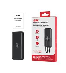 B654 10000mAh 22.5W with Built-in Type-C and L Cables Power Bank