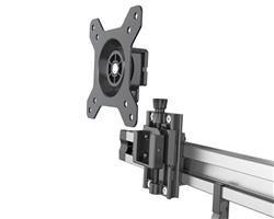 iCAN Aluminum Triple Monitor Mount With Clamp | Fit 17"-27" |