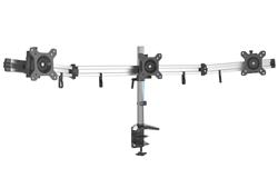 iCAN Aluminum Triple Monitor Mount With Clamp | Fit 17"-27" |