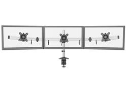 iCAN Aluminum Triple Monitor Mount With Clamp | Fit 17"-27" |