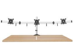 iCAN Aluminum Triple Monitor Mount With Clamp | Fit 17"-27" |