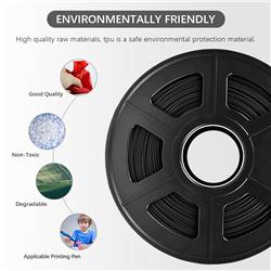 Sunlu 1,75 mm, 0,5 kg/bobine, filament flexible TPU (noir)