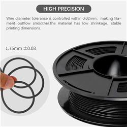 Sunlu 1,75 mm, 0,5 kg/bobine, filament flexible TPU (noir)