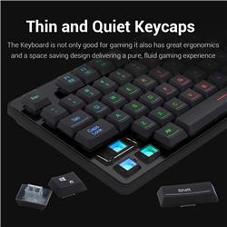 Redragon S107 3-in-1 Combo, 104 Key Gaming Keyboard, Black with Red
