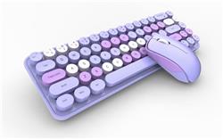 Mofii SMK-676367AG Wireless Keyboard and Mouse Combo, Purple(Open Box)