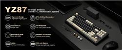 Yunzii YZ87 Tri-Mode 75% Gasket Vintage Mechanical Keyboard