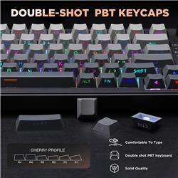 Yunzii B75 Wired RGB Black Gaming Keyboard Pre-lubed Tactile Switch(Open Box)