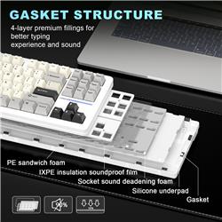 Yunzii YZ87 Tri-Mode 75% Gasket TKL Vintage Mechanical Keyboard