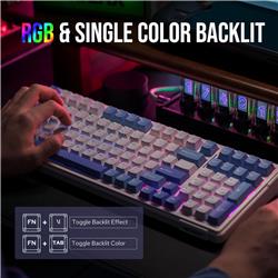 Aula F99 Tri-Mode RGB Mechanical Keyboard, Gasket Structure(Open Box)
