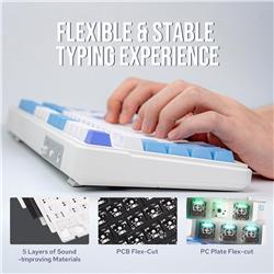 Aula F99 Tri-Mode RGB Mechanical Keyboard, Gasket Structure(Open Box)