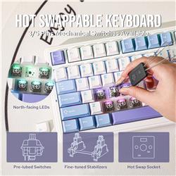 Aula F99 Tri-Mode RGB Mechanical Keyboard, Gasket Structure(Open Box)